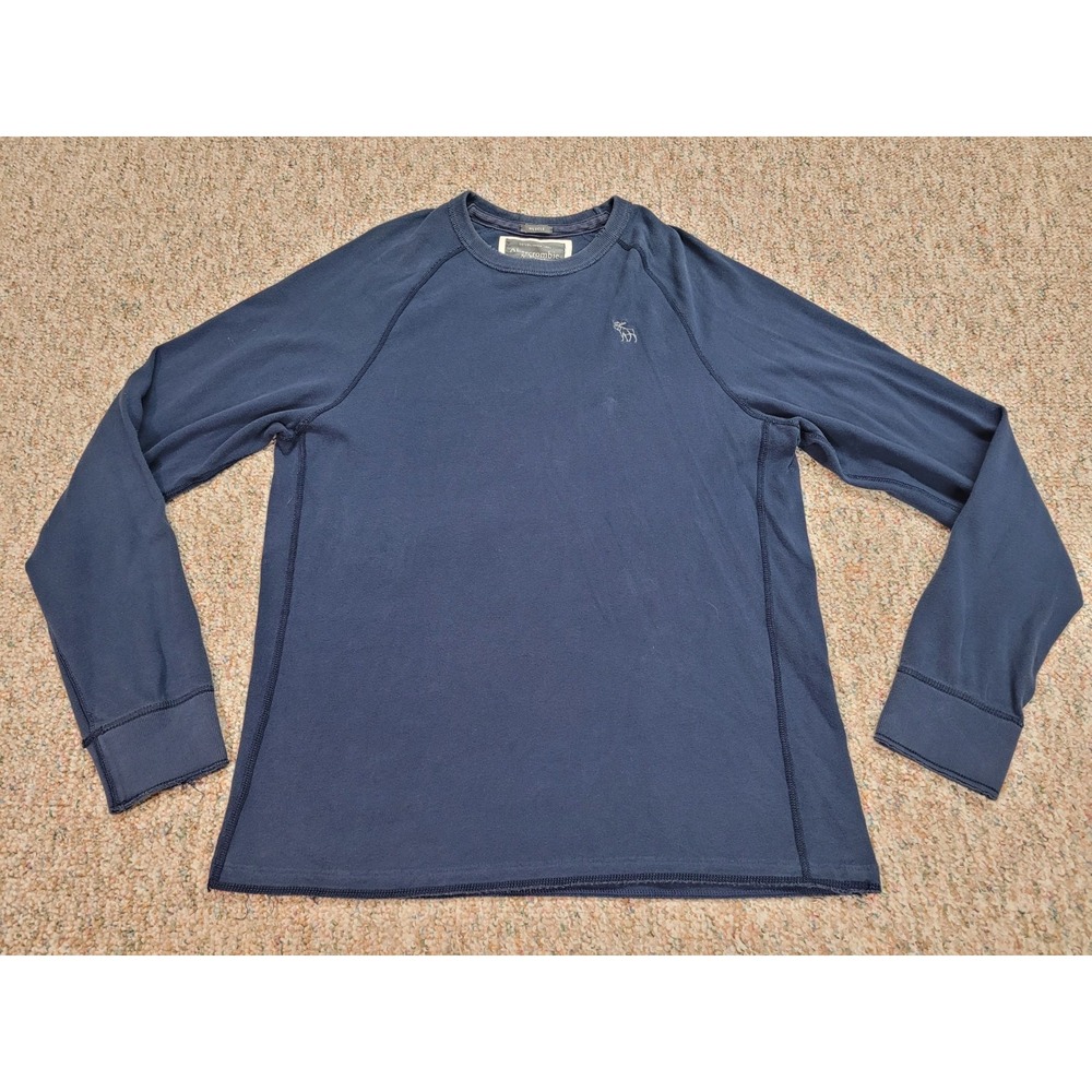 Abercrombie & Fitch Sweatshirt Mens 2XL Blue Long Sleeve Pullover‎ Muscle Moose